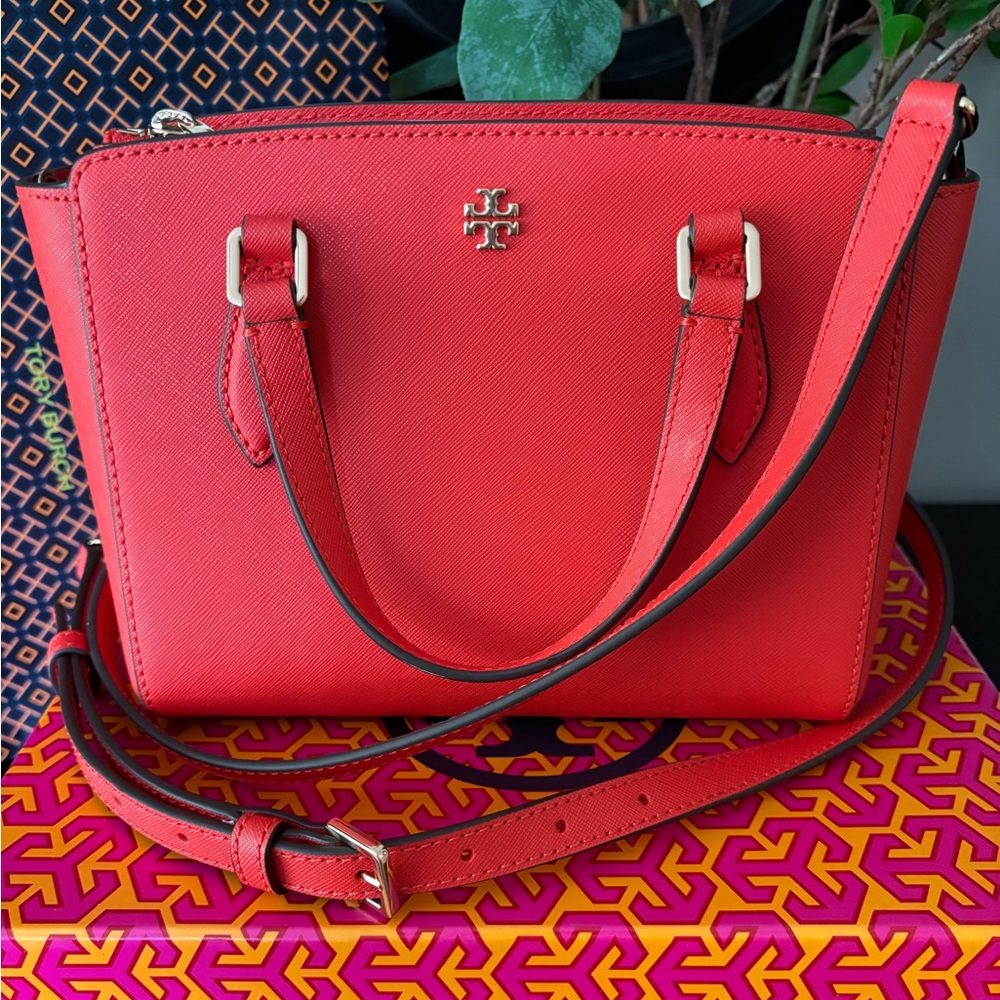 Tory Burch Emerson mini top zip tote / crossbody bag